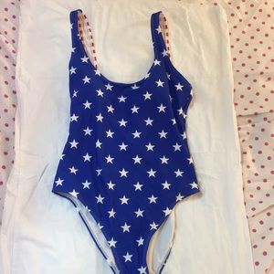 Red, white and blue one piece